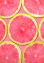 Big macro Sliced Ã¢â¬â¹Ã¢â¬â¹watermelon radish on pink